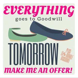 Almost everything goes to goodwill Jan 22, 2018